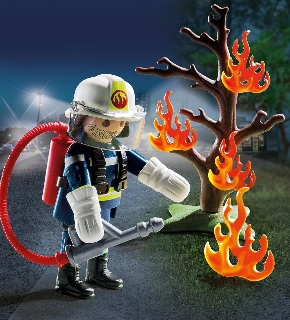 Figurina Pompier Si Copac In Flacari image 2