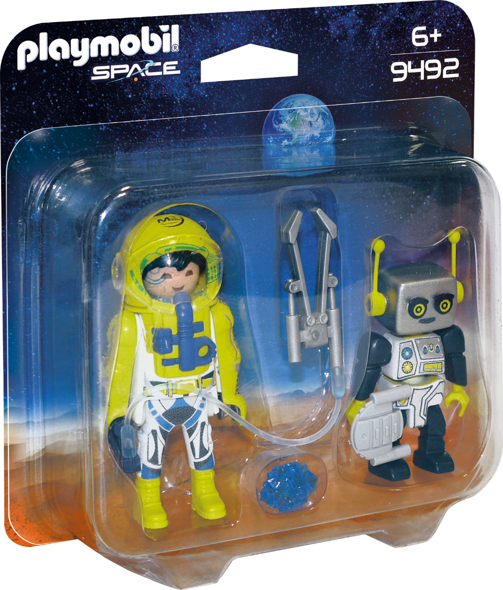 Set 2 Figurine - Astronaut Si Robot