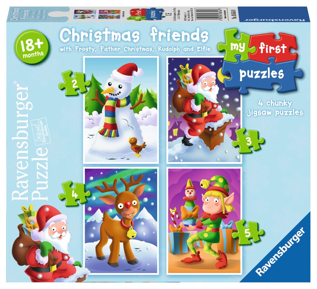 Primul Meu Puzzle De Craciun, 2/3/4/5 Piese