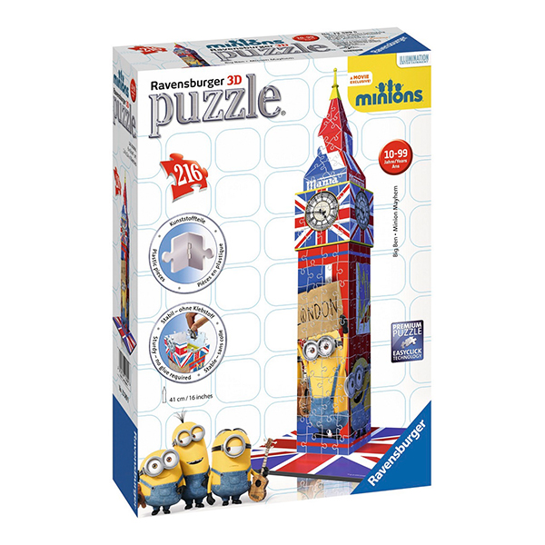 Puzzle 3D Big Ben Minions, 216 Piese image 1