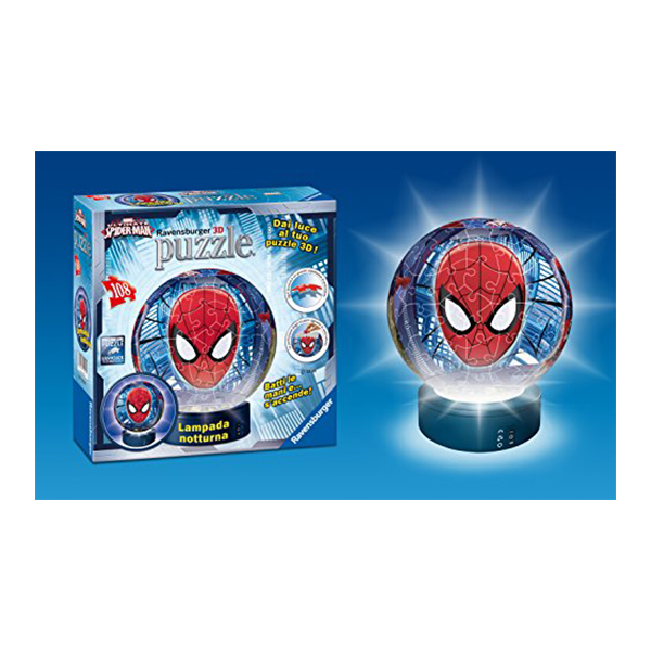 Puzzle 3D Luminos Spiderman, 108 Piese