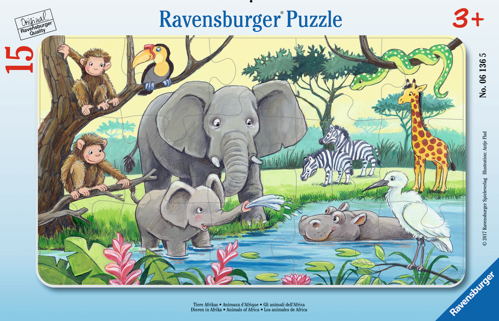 Puzzle Animale Din Africa, 15 Piese