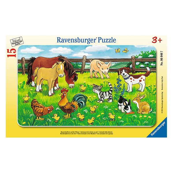 Puzzle Animale Pe Pajiste, 15 Piese