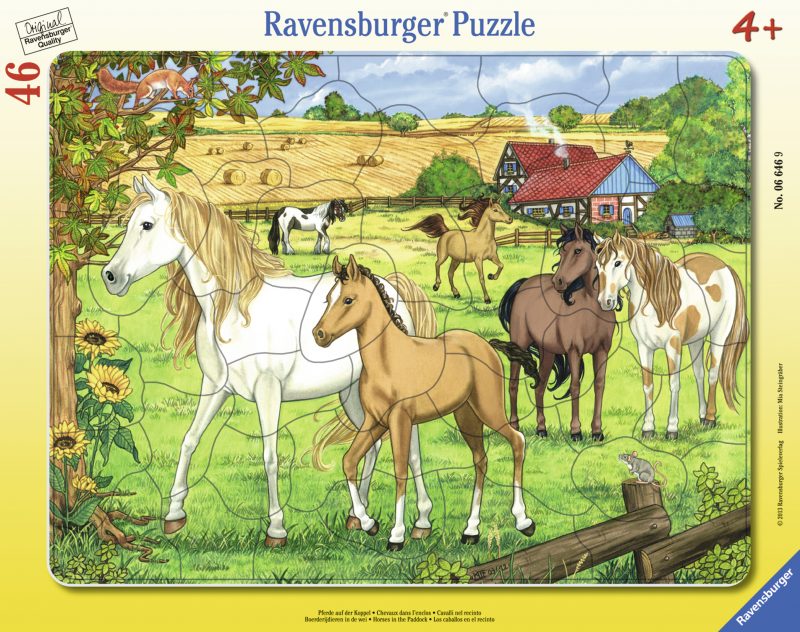 Puzzle Cai La Ferma, 46 Piese