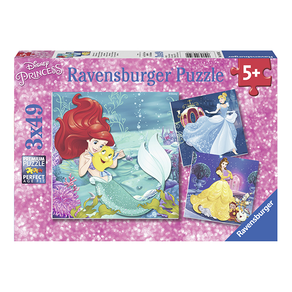 Puzzle Aventura Printeselor Disney, 3X49 Piese