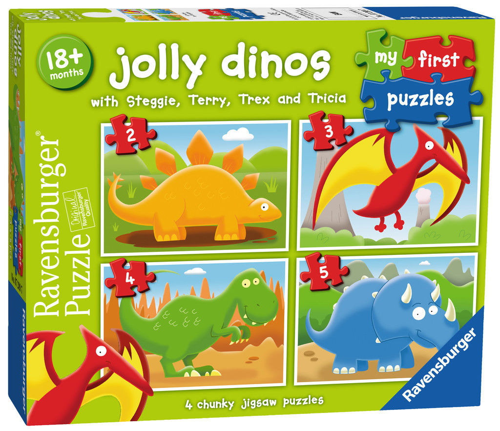 Puzzle Dinozauri, 2/3/4/5 Piese