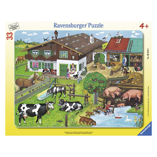 Puzzle Familii De Animale, 33 Piese