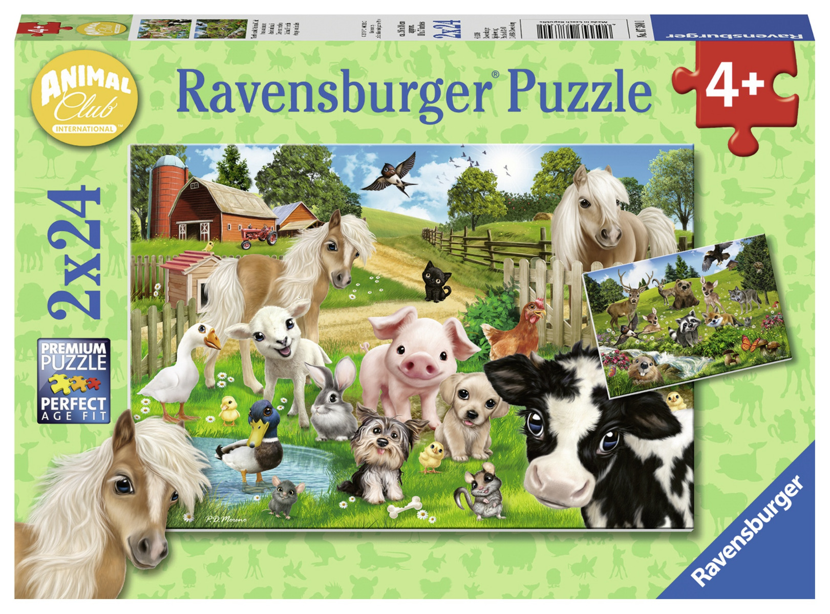 Puzzle Ferma Animalelor, 2X24 Piese