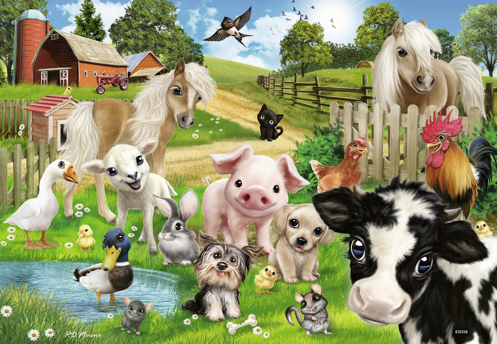 Puzzle Ferma Animalelor, 2X24 Piese image 2