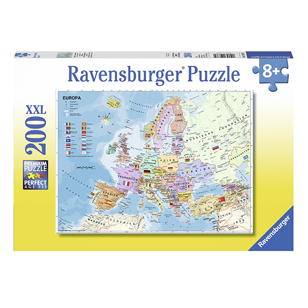 Puzzle Harta Politica A Europei, 200 Piese