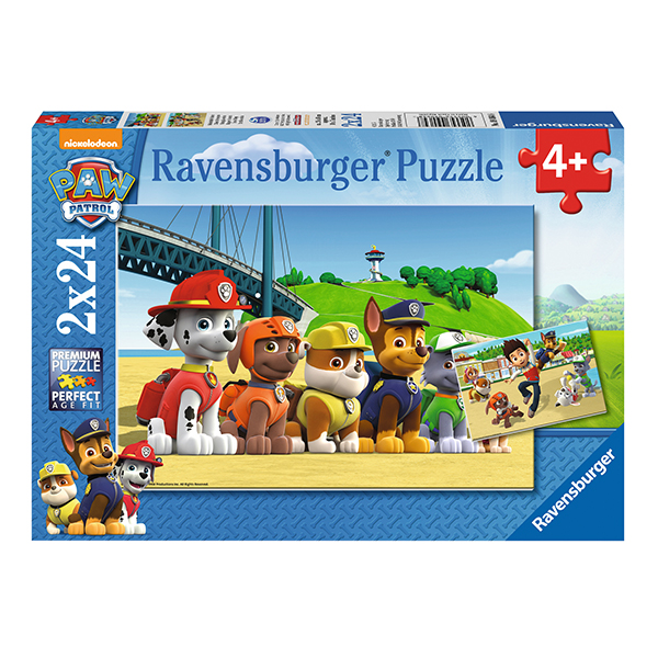 Puzzle Patrula Catelusilor, 2X24 Piese