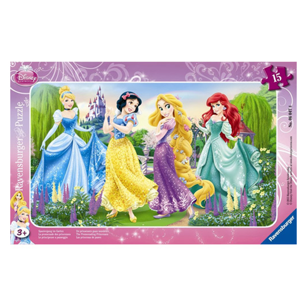 Puzzle Printesele Disney La Plimbare, 15 Piese