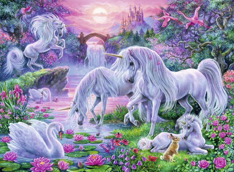 Puzzle Unicorni La Apus, 150 Piese