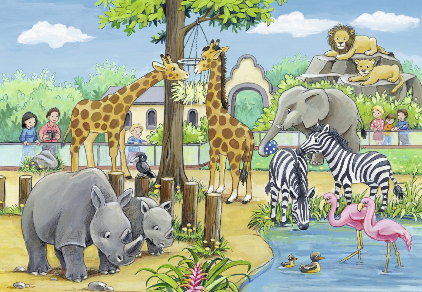 Puzzle Zoo, 2X24 Piese image 2