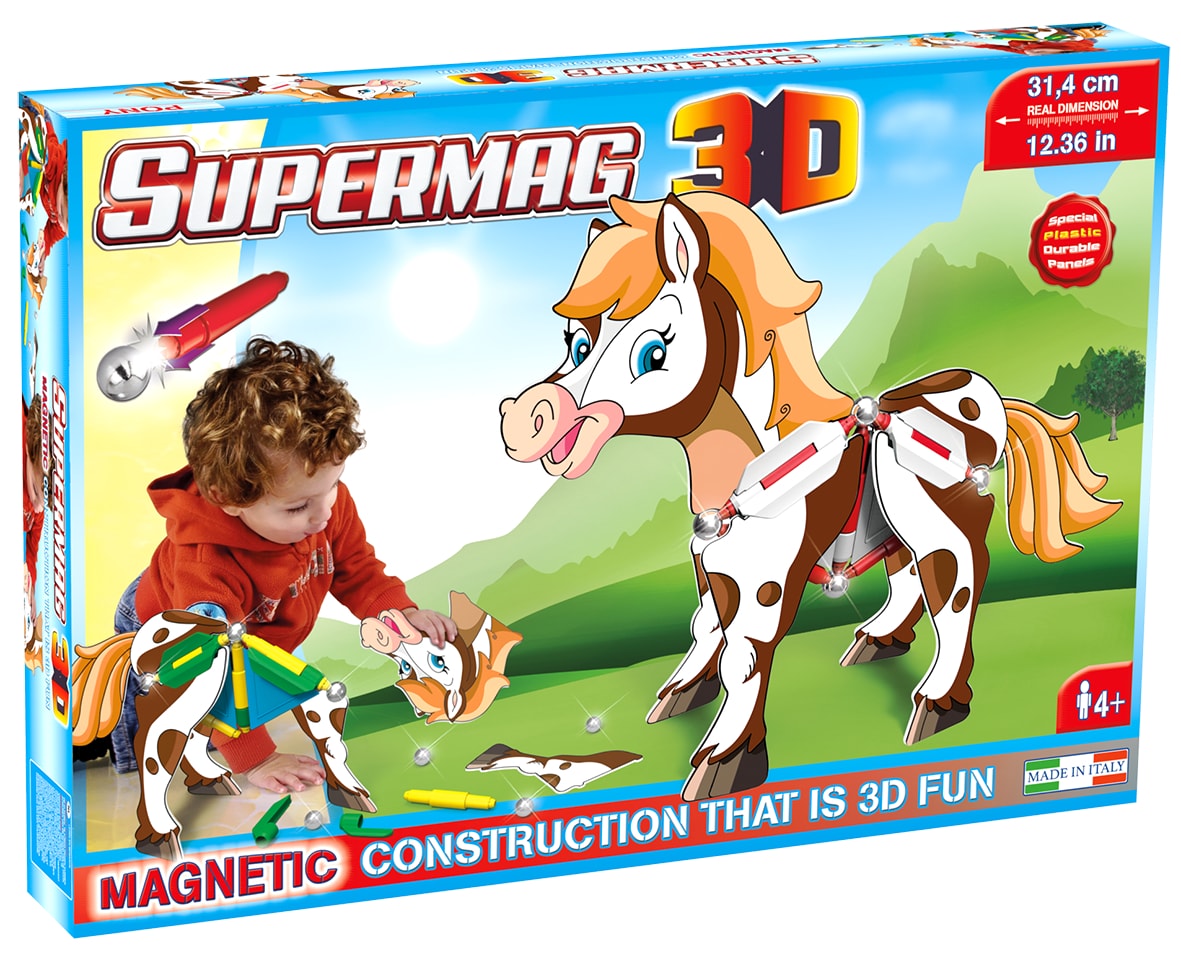 Supermag 3D - Jucarie Cu Magnet Ponei image 2