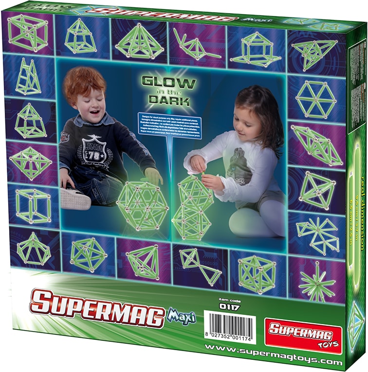 Supermag Maxi Glow - Set Constructie Luminos 44 Piese image 4