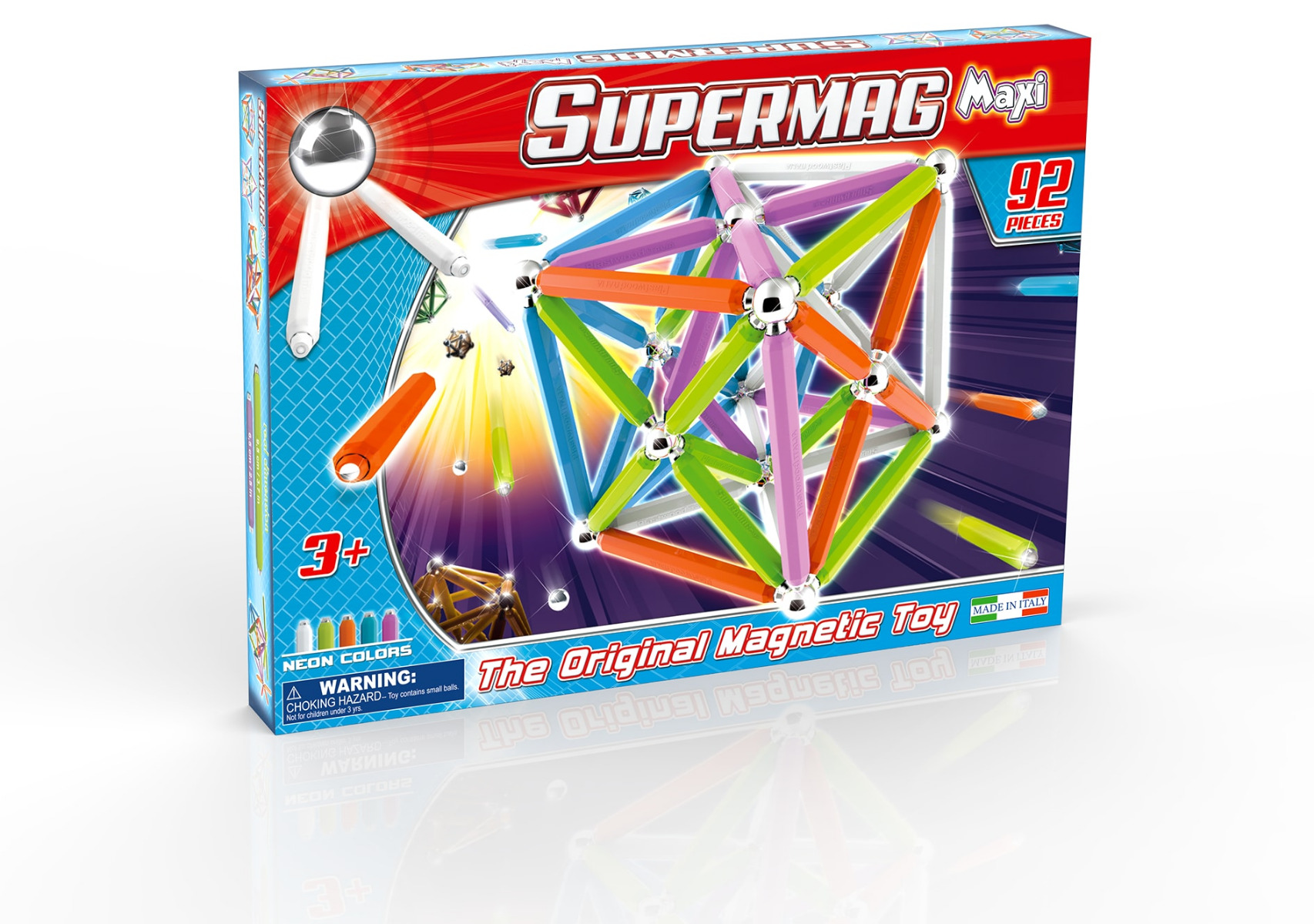 Supermag Maxi Neon - Set Constructie 92 Piese image 6