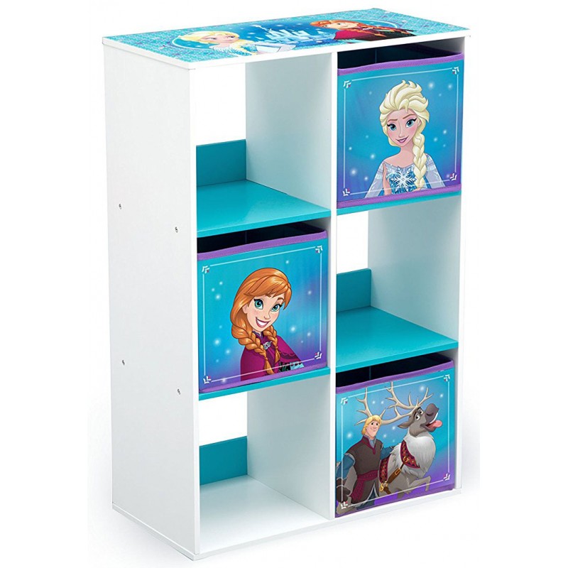 Organizator cu cadru din lemn pentru carti si jucarii Frozen Cube