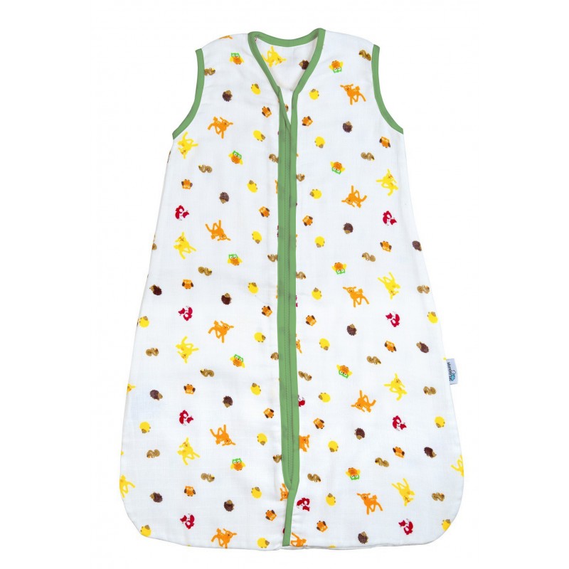 Sac de dormit pentru vara din muselina Forest Friends 3-6 ani 0.5 Tog