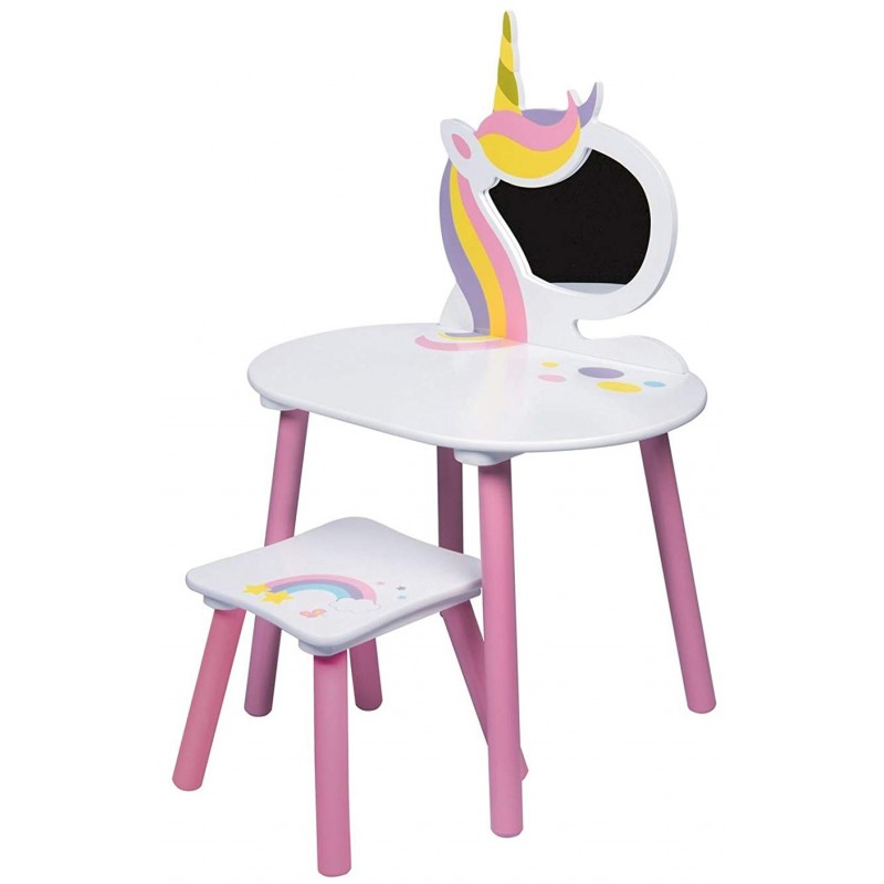 Masuta de frumusete cu scaunel Unicorn