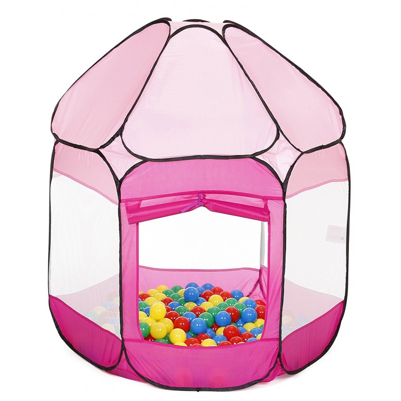 Cort de joaca cu 250 bile Bath of Balls pink