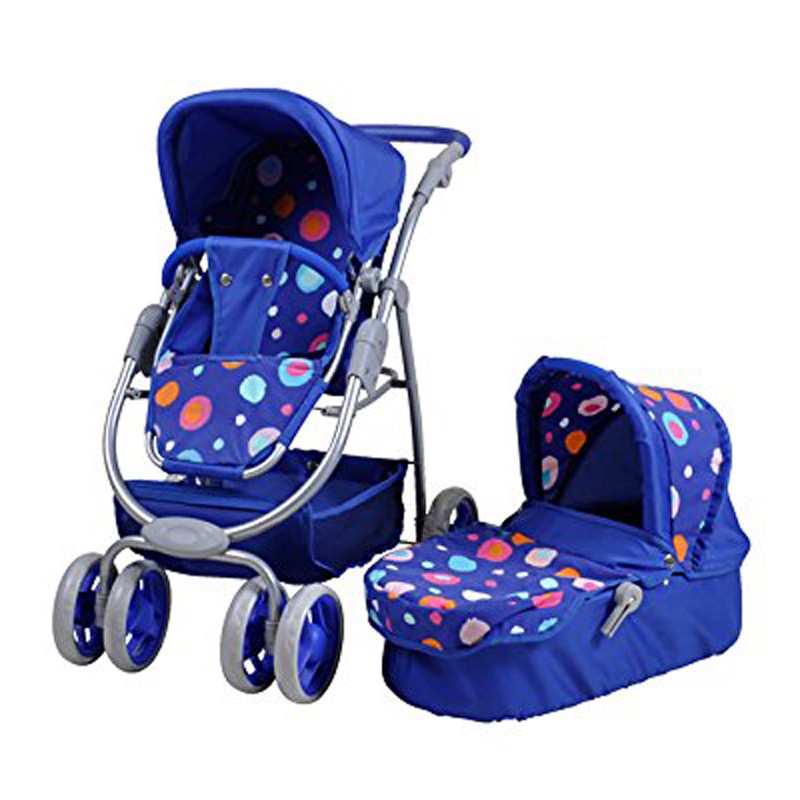 Carucior pentru papusi 3 in 1 Coco Blue Splash