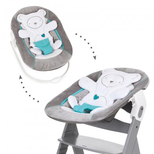 Sezlong Alpha Bouncer 2 in 1 Hearts Grey
