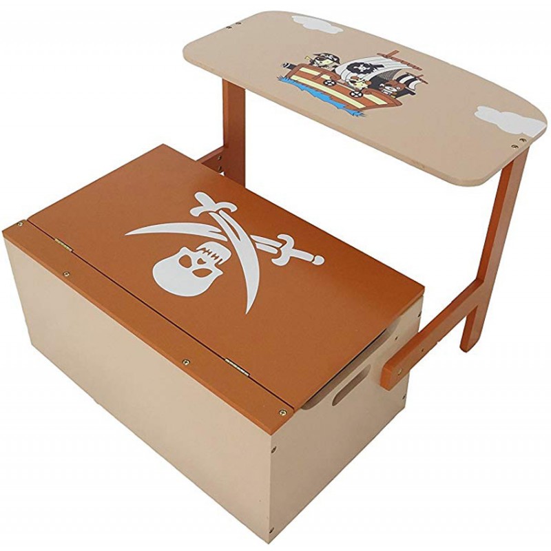 Mobilier 2 in 1 pentru depozitare jucarii Brown Pirate image 1