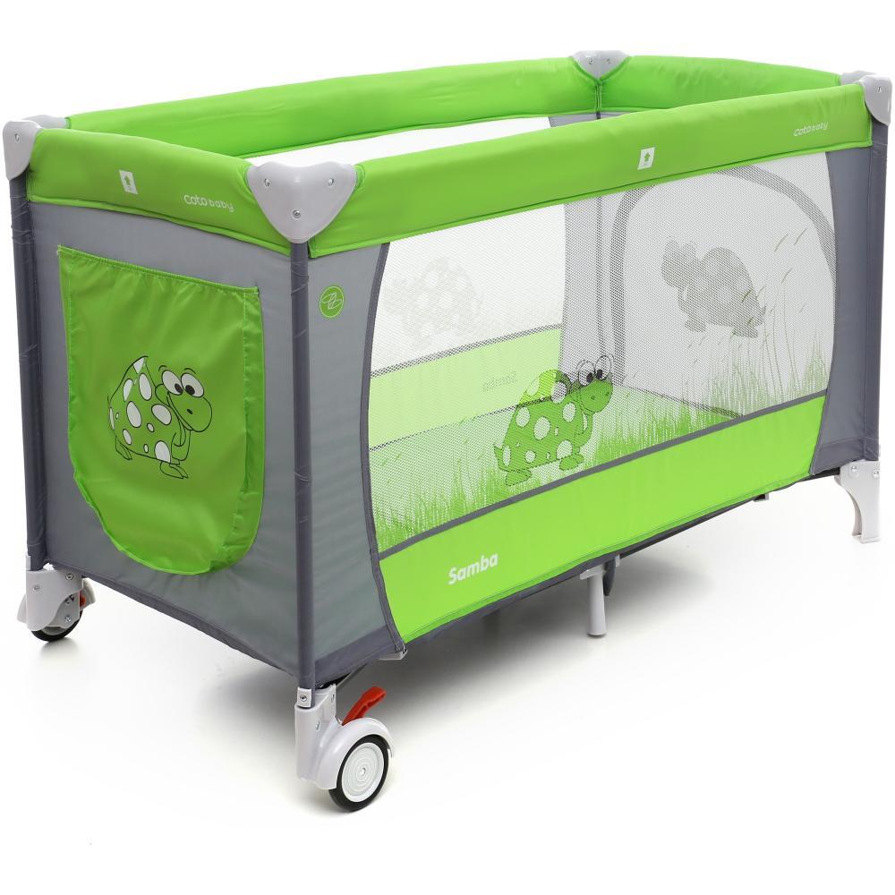 Patut Pliabil cu doua nivele Samba Plus - Coto Baby - Verde image 3