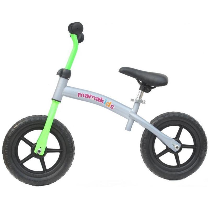 Bicicleta fara pedale transformabila 12 inch - Mamakids - Gri cu Verde image 4