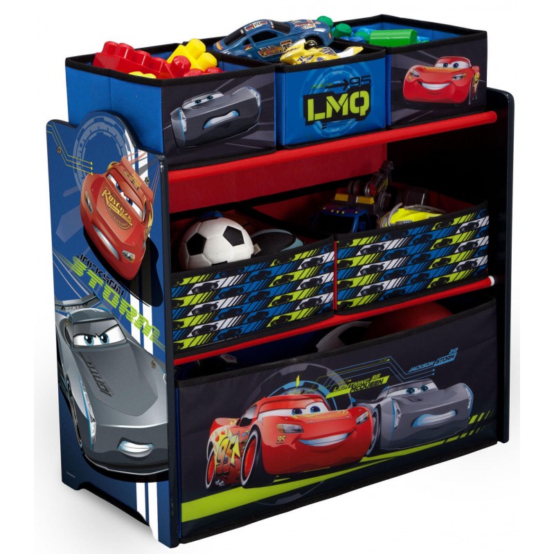 Organizator jucarii cu cadru din lemn Cars Team
