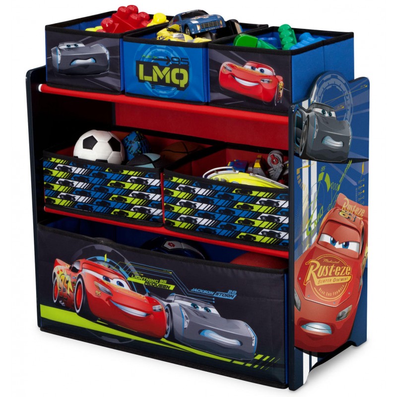 Organizator jucarii cu cadru din lemn Cars Team image 1