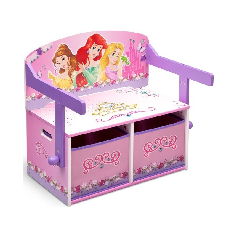 Mobilier 2 in 1 pentru depozitare jucarii Disney Princess