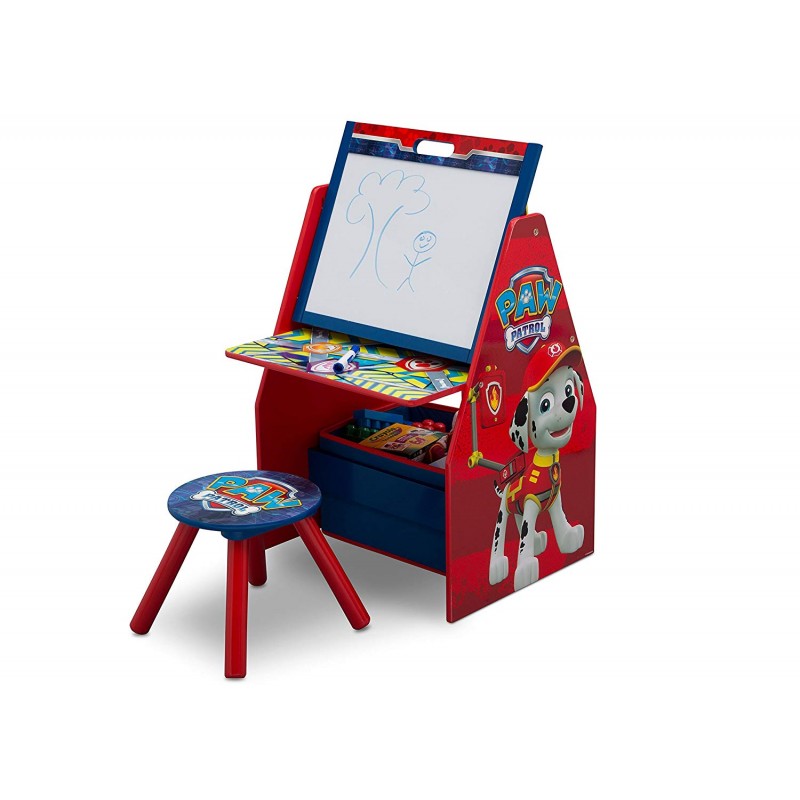 Set 2 in 1 organizator si birou cu tablita si scaun Paw Patrol Activity Center image 4