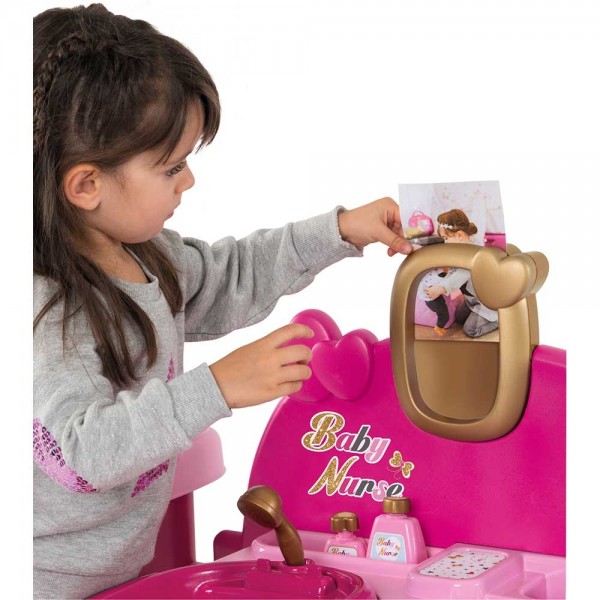Centru de ingrijire pentru papusi Smoby Baby Nurse Doll`s Play Center cu 23 accesorii image 4