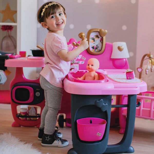 Centru de ingrijire pentru papusi Smoby Baby Nurse Doll`s Play Center cu 23 accesorii image 6