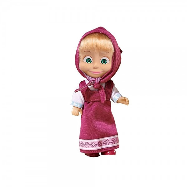 Papusa Simba Masha and the Bear 12 cm Masha in rochie mov image 1