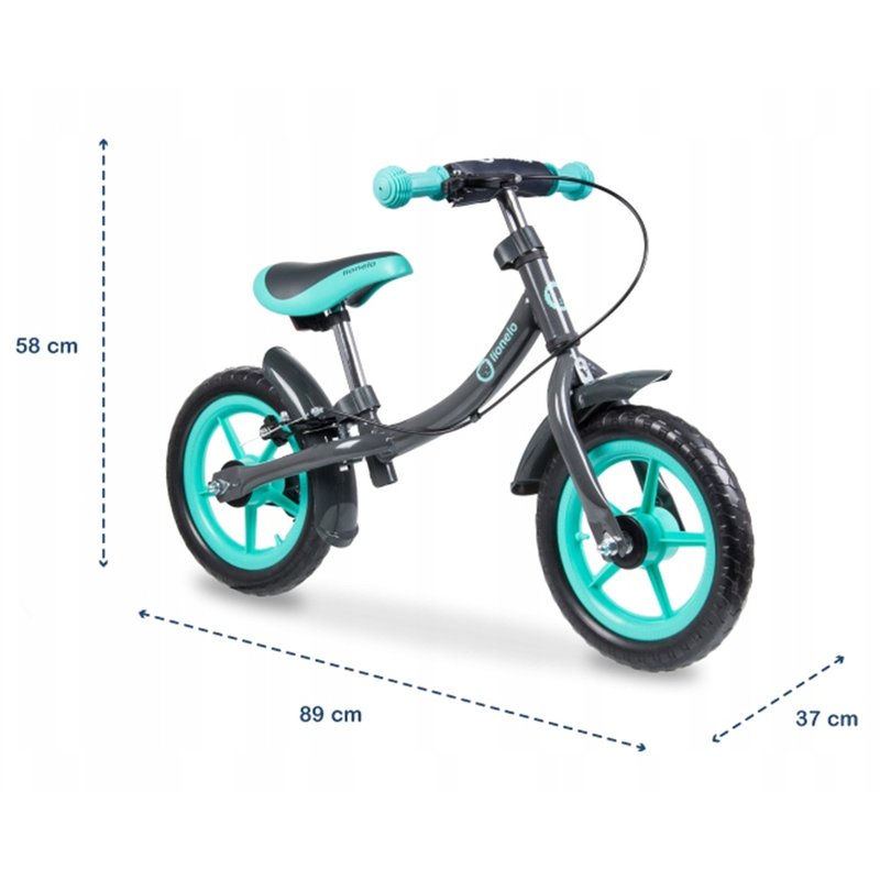 Lionelo - Bicicleta fara pedale Dan Plus Turquoise