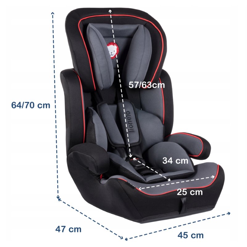 Lionelo - Scaun auto copii 9-36 Kg Levi Plus Black/ Red image 1