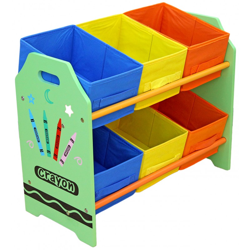 Organizator jucarii cu cadru din lemn Green Crayon image 2