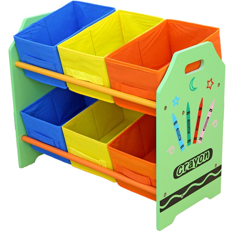 Organizator jucarii cu cadru din lemn Green Crayon image 3