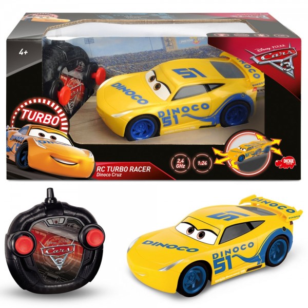 Masina Dickie Toys Cars 3 Turbo Racer Cruz Ramirez cu telecomanda image 2