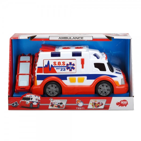 Masina ambulanta Dickie Toys Ambulance cu sunete si lumini image 3
