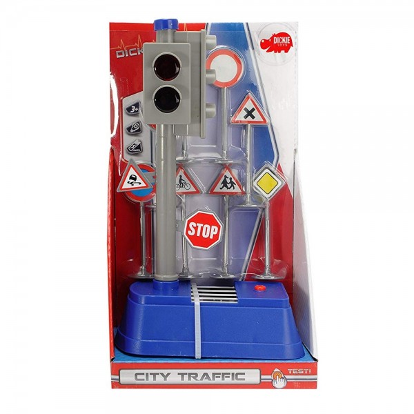 Set Dickie Toys Semafor City Traffic cu semne rutiere image 3