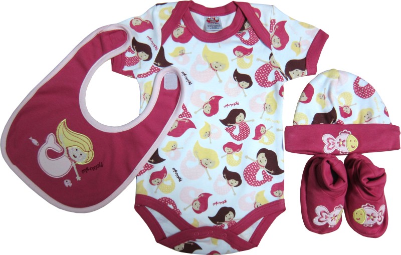 Set cadou bebe 4 piese, PP12184MS, (Rosu)