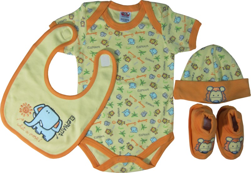 Set cadou bebe 4 piese, PP12204MS, (Galben)