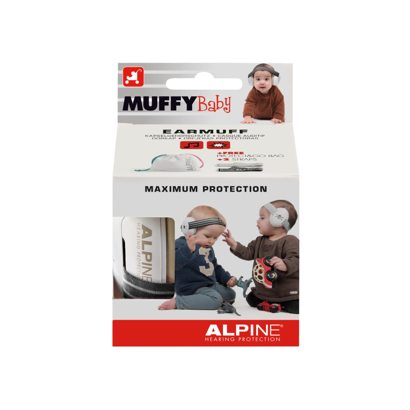 Casti antifonice pentru bebelusi ALPINE Muffy Baby Black ALP25613 image 1