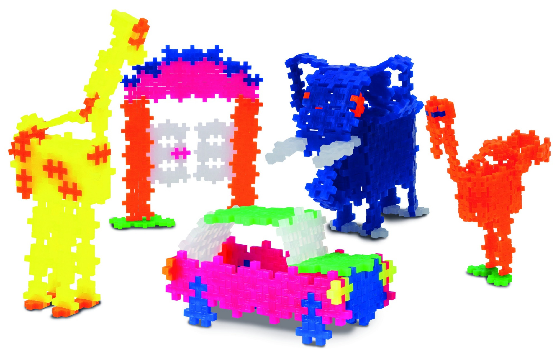 Plus Plus Neon 3 In 1 - 480 Piese image 4