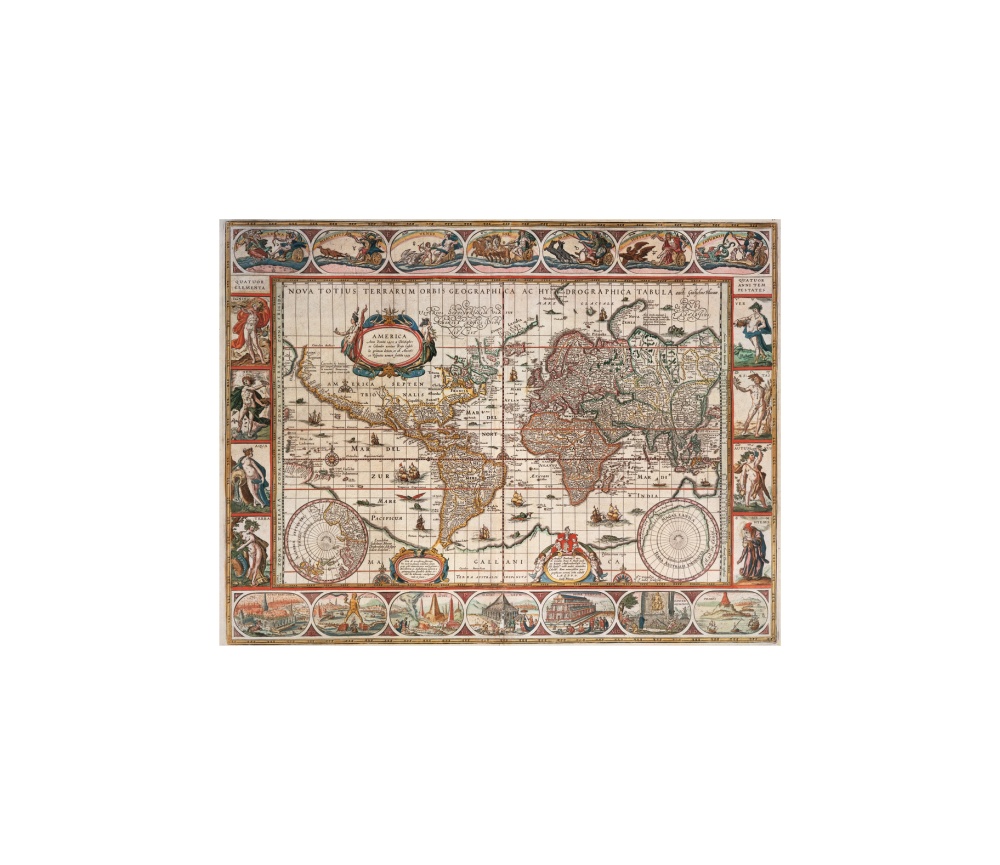 Puzzle Harta Lumii 1650, 2000 Piese image 1