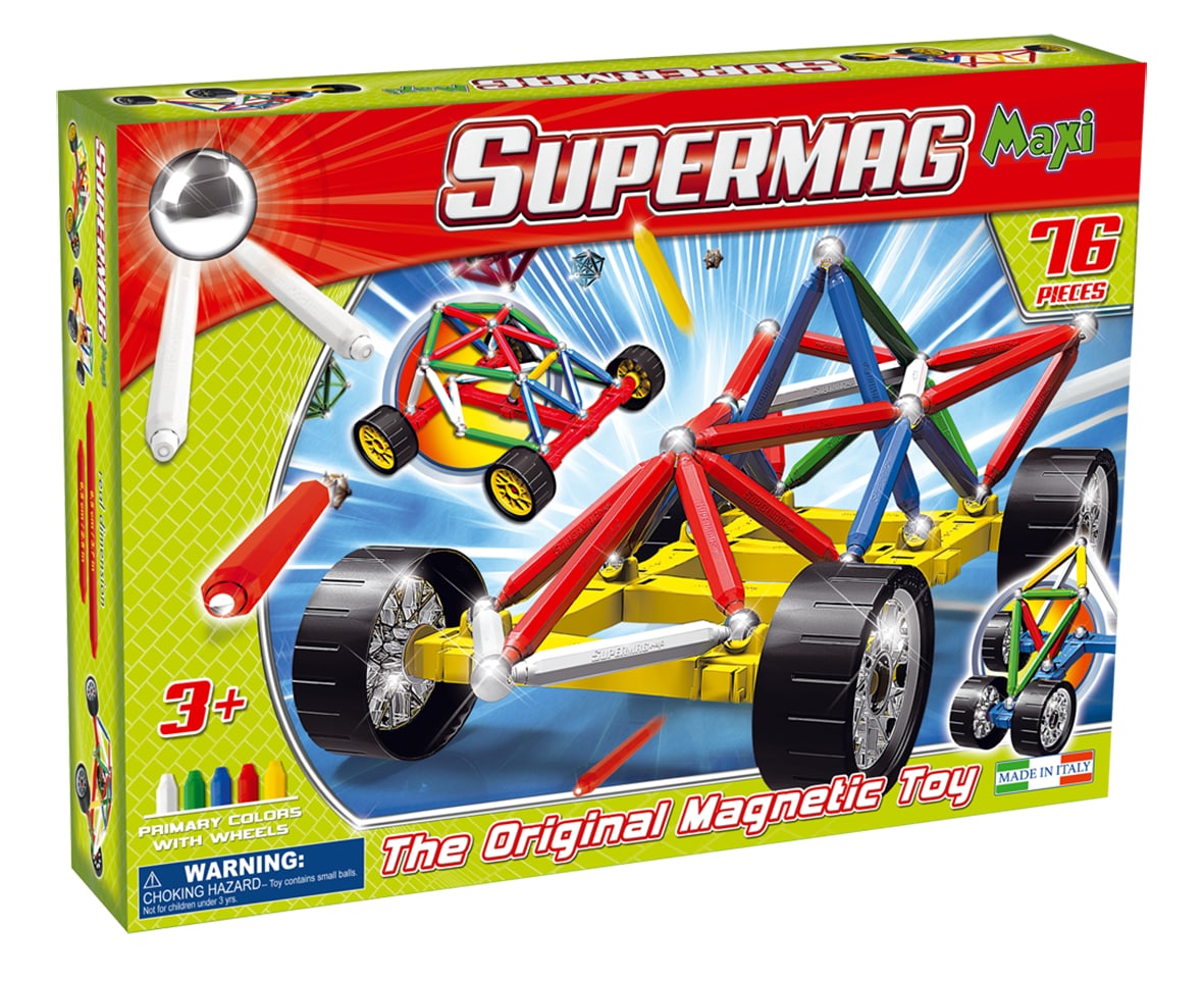 Supermag Maxi Wheels - Set Constructie 76 Piese image 3